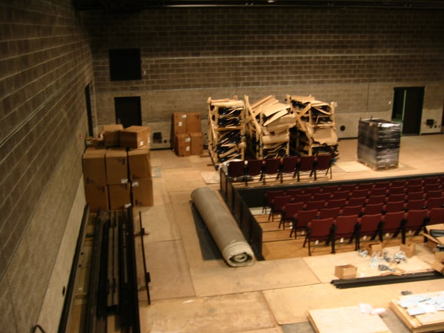 The Black Box Theatre under construction.